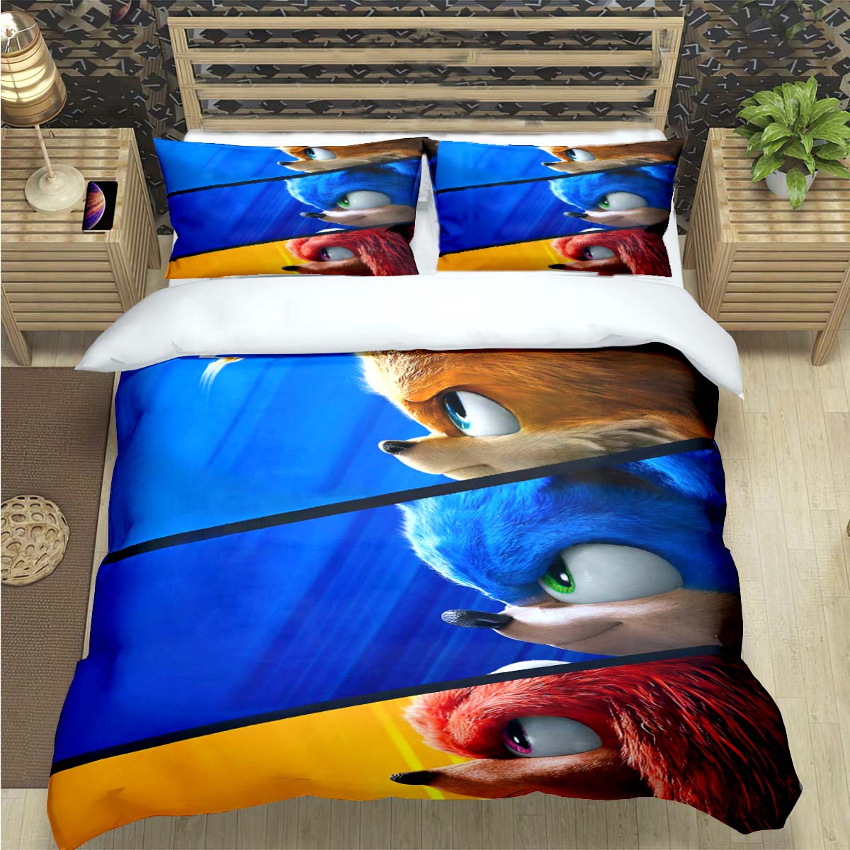 Bed Sheet Microfiber - Fashion Cartoon Role Characters Print Bedding