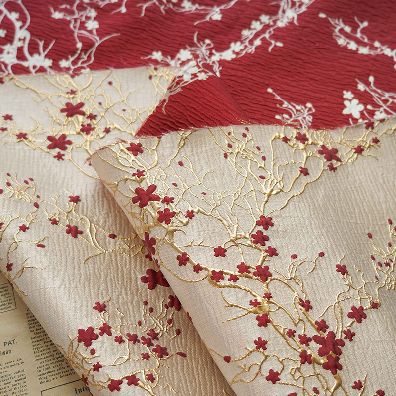 Luxury Red Plum Blossom Jacqua - Home Textiles Luxury 评论和价格