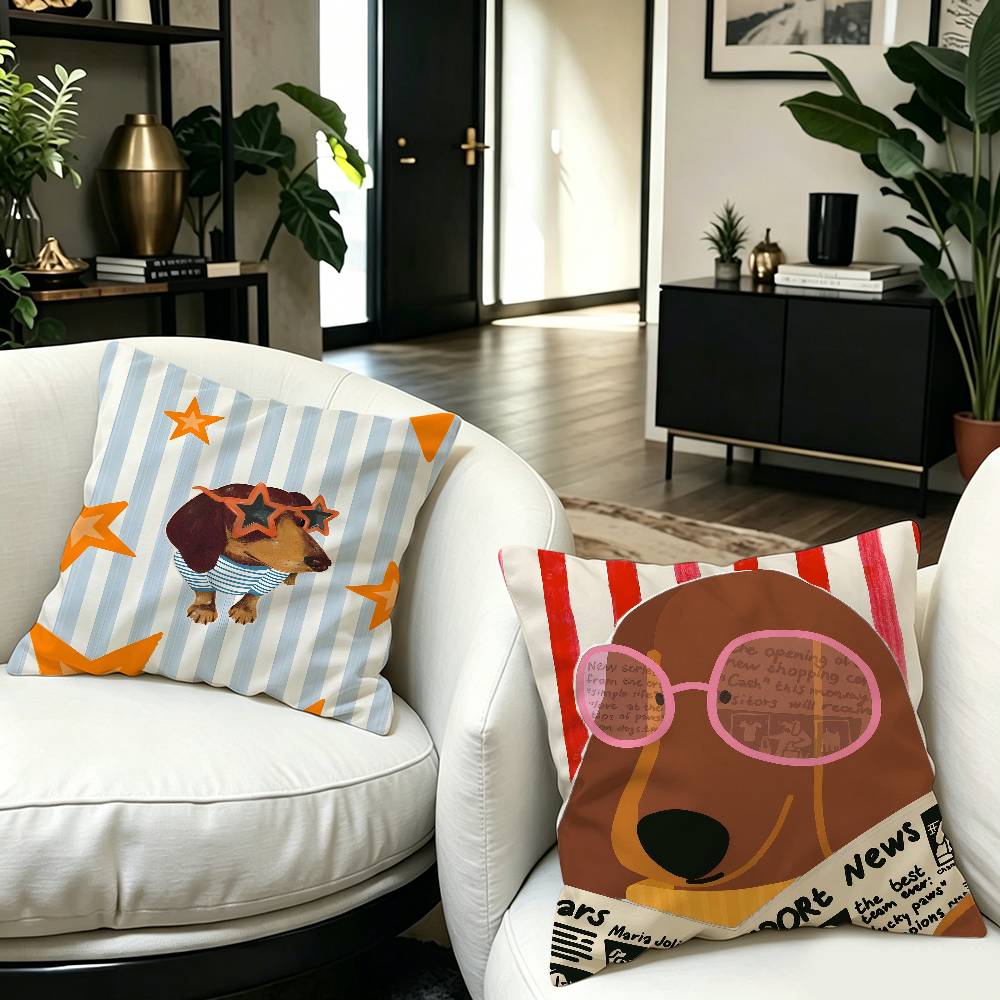 Sausage Dog Dachshund cute Pil - Home Textiles And Furnishing 评论和价格