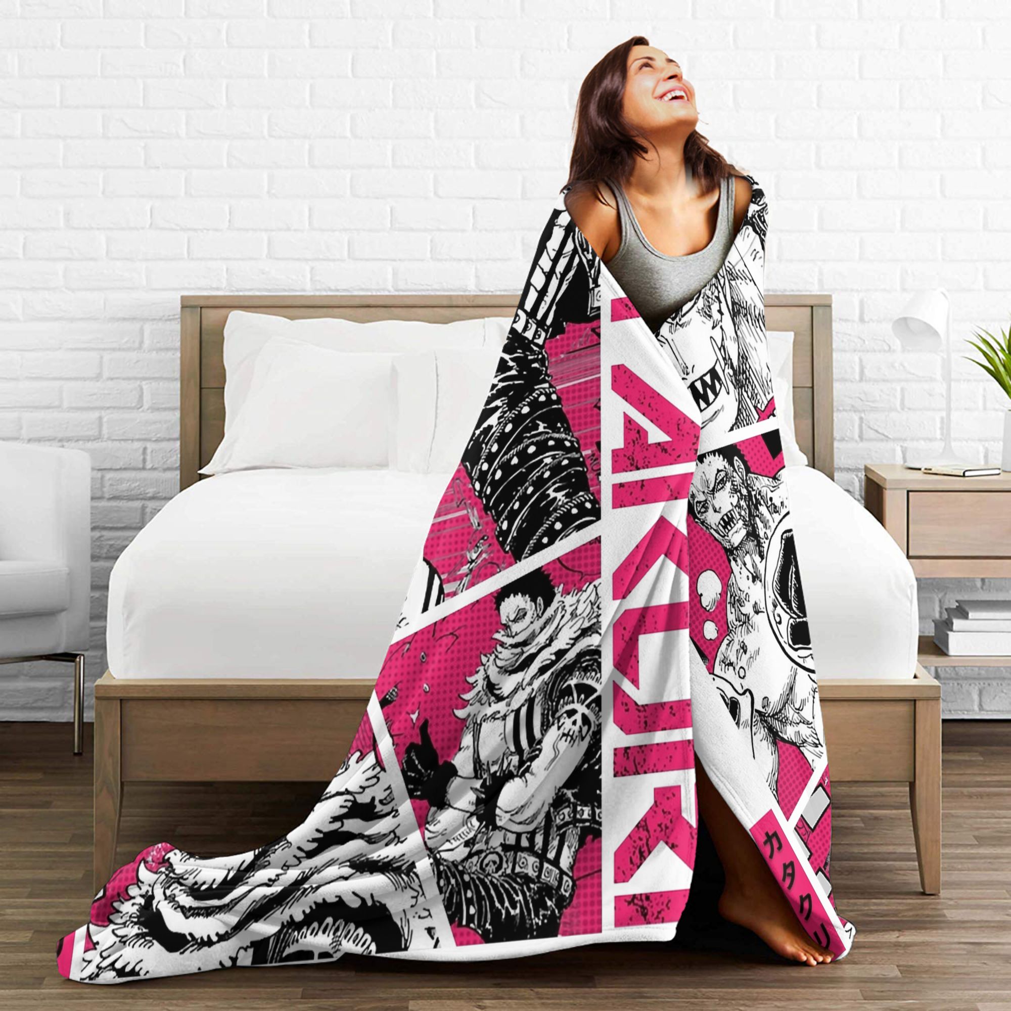 Katakuri Figure Flannel Blanke - Bed Sheet Microfiber 评论和价格