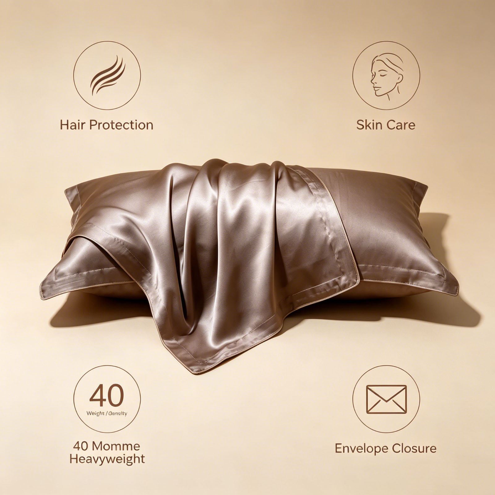 2 Pcs Silk Pillowcase Queen Si - Home Textiles Luxury 评论和价格