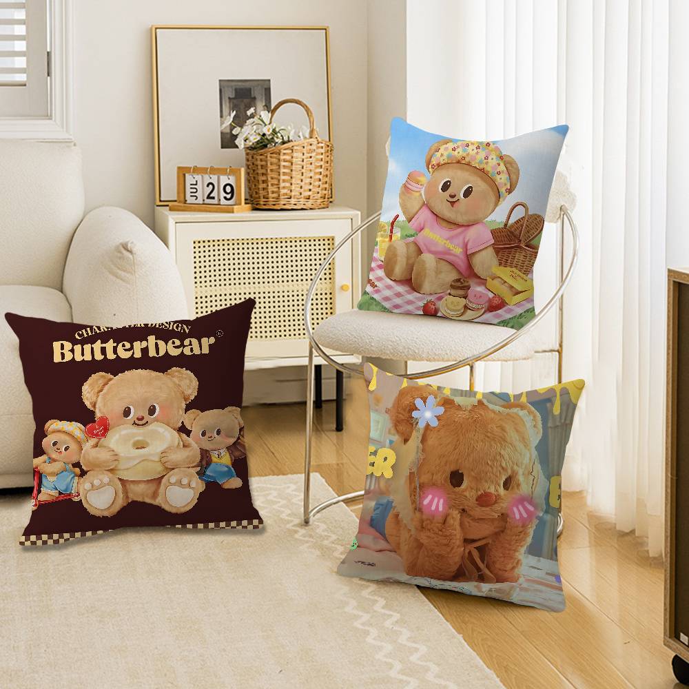 Cute B-butter Bear Pillow Gift - Home Textiles And Furnishing 评论和价格