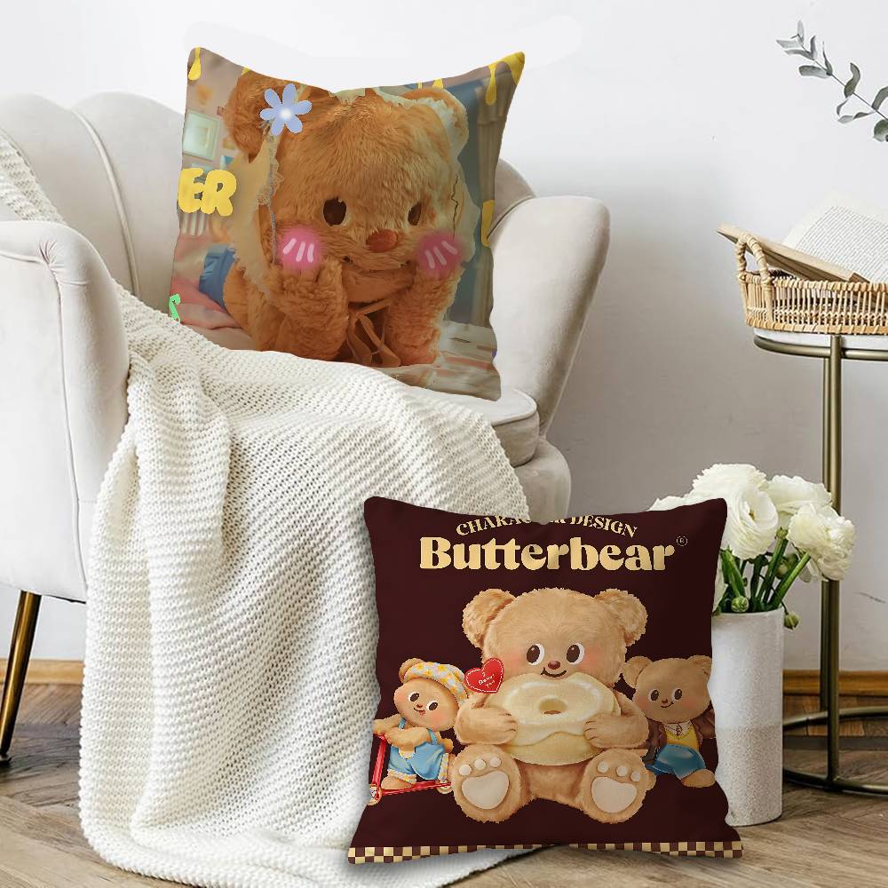 Cute B-butter Bear Pillow Gift - Home Textiles And Furnishing 评论和价格