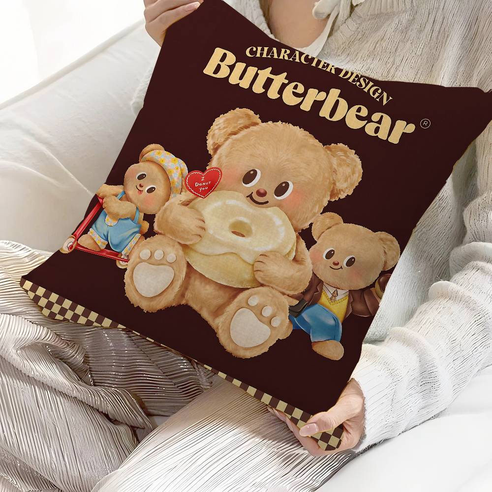 Cute B-butter Bear Pillow Gift - Home Textiles And Furnishing 评论和价格