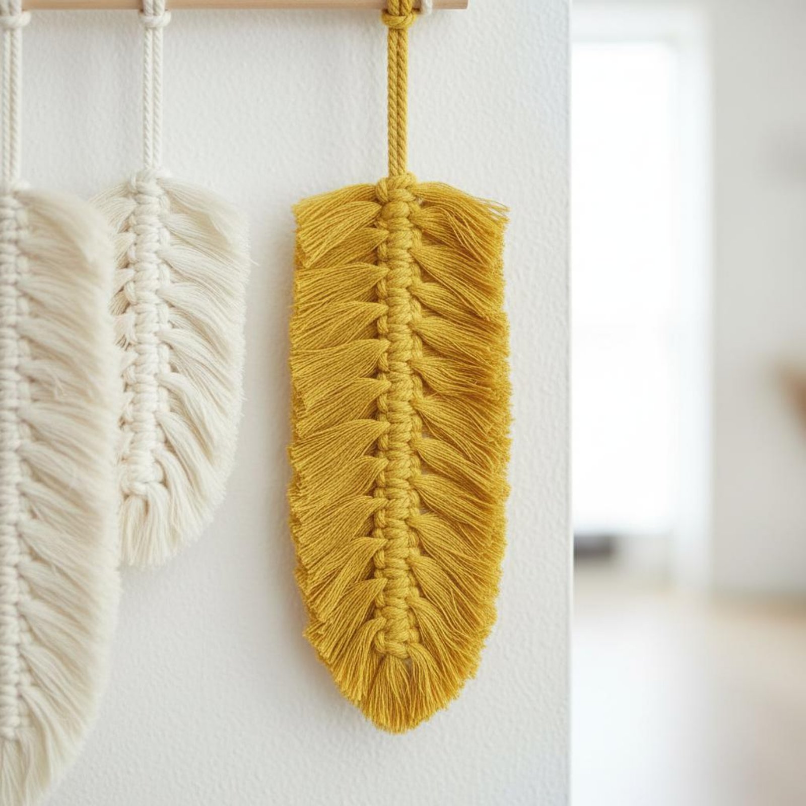 Macrame Feather Wall Hanging H - Home Textile 评论和价格