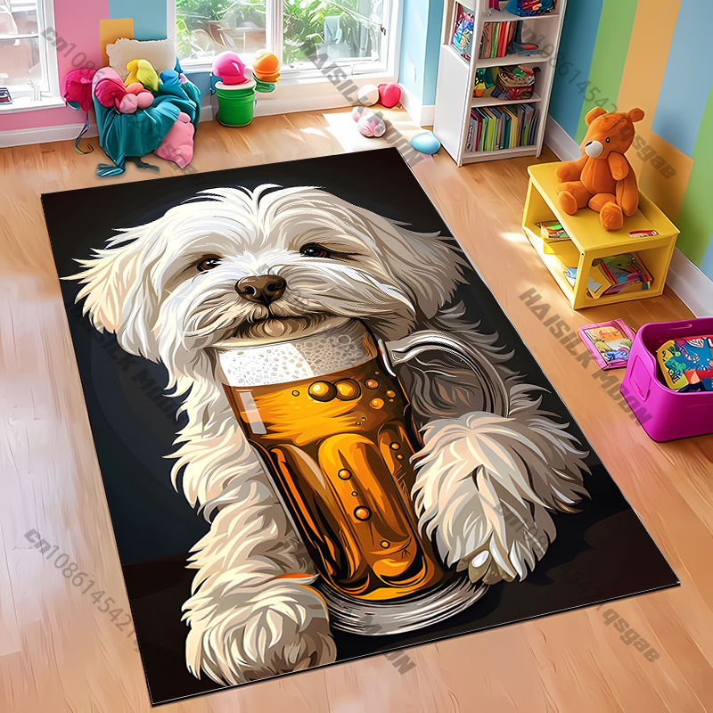 Dog-Themed Decorative Carpet D - Home Textiles Luxury 评论和价格